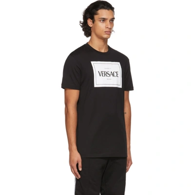 Shop Versace Black Logo T-shirt In A1008 Black