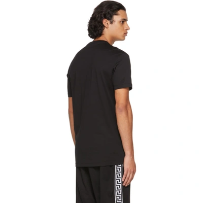 Shop Versace Black Logo T-shirt In A1008 Black