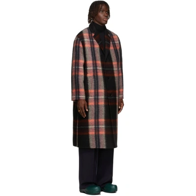 Shop Jil Sander Multicolor Wool Check Coat In 971 Open Miscellan