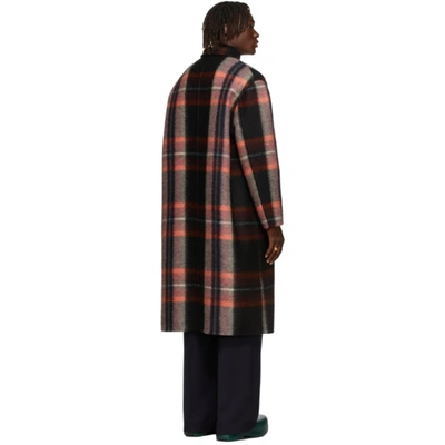Shop Jil Sander Multicolor Wool Check Coat In 971 Open Miscellan
