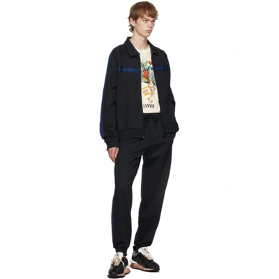 Shop Lanvin Black Maze Tracksuit Sweater In B123 Black/