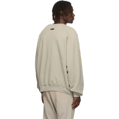 Shop Fear Of God Beige 'fg' Crewneck Sweatshirt In Vintage Paris Sky041