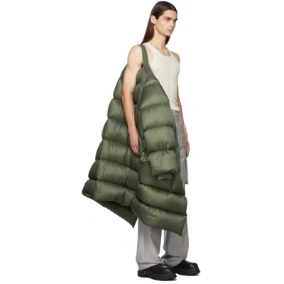 Shop Rick Owens Green Down Liner Coat In 15 Green