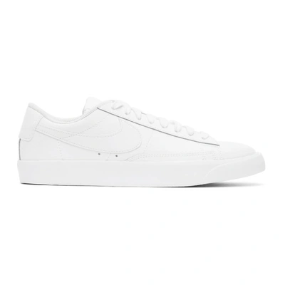 Shop Nike White Blazer Low Le Sneakers In 100 White