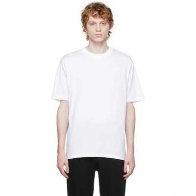 Shop Burberry White Monogram Motif T-shirt