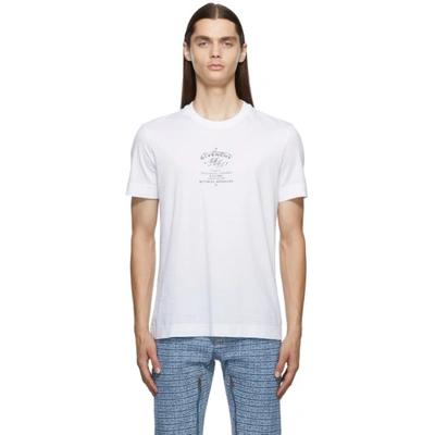 Shop Givenchy White Slim Fit Crest T-shirt In 100-white