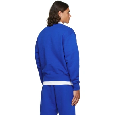 Shop Ami Alexandre Mattiussi Blue Ami De Cœur Oversize Sweatshirt In Bleu Roi.490