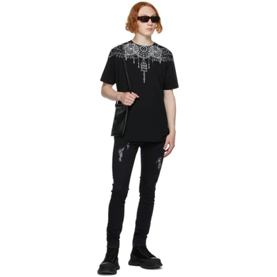 Shop Marcelo Burlon County Of Milan Black Astral Wings T-shirt In Black/white
