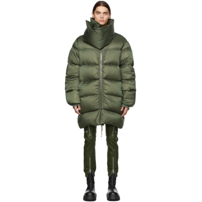 Rick Owens Mountain Oversize Quilted Down Puffer Jacket In Verde | ModeSens