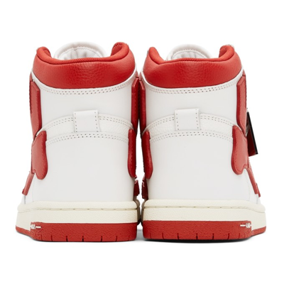 Shop Amiri White & Red Skel Top Hi Sneakers In White/red