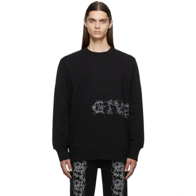 Shop Givenchy Black Barbed Wire Sweatshirt In 001-black