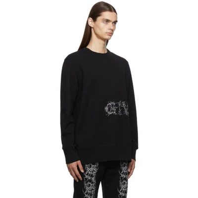 Shop Givenchy Black Barbed Wire Sweatshirt In 001-black