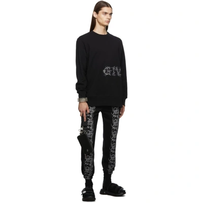 Shop Givenchy Black Barbed Wire Sweatshirt In 001-black