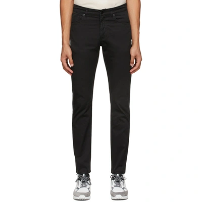 Shop Dunhill Black Cotton Twill Trousers In 1 Black