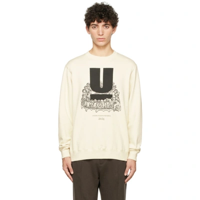 Shop Undercover Off-white 'u' Sweatshirt In Ivory