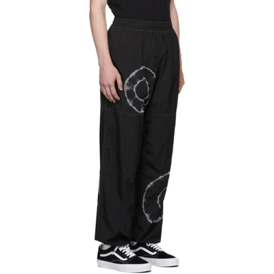 Shop Aries Black Tie-dye Windcheater Lounge Pants