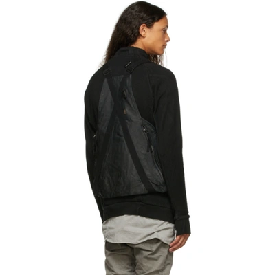 Shop Boris Bidjan Saberi Black Leather Bag Vest