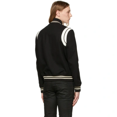 Saint Laurent Teddy Jacket In Wool In Black