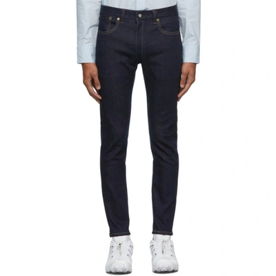 Fumito Ganryu Blue 5 Pockets Separate Skinny Jeans In Indigo