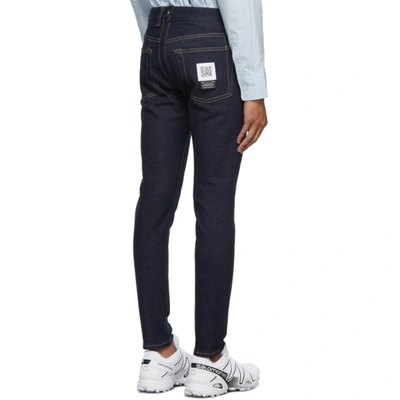 Fumito Ganryu Blue 5 Pockets Separate Skinny Jeans In Indigo