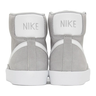 Shop Nike Grey Suede Blazer Mid '77 Sneakers In 004 Lt Smoke Grey/wh