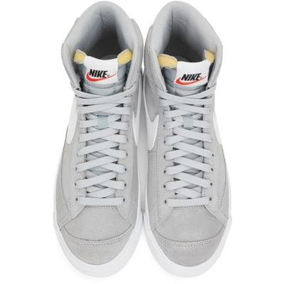 Shop Nike Grey Suede Blazer Mid '77 Sneakers In 004 Lt Smoke Grey/wh