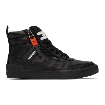Shop Diesel Black S-dvelows High Top Sneakers In T8013 Black