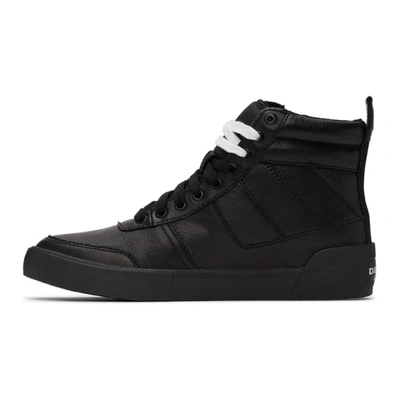 Shop Diesel Black S-dvelows High Top Sneakers In T8013 Black