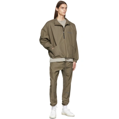 Shop Essentials Taupe Track Lounge Pants In Harvest