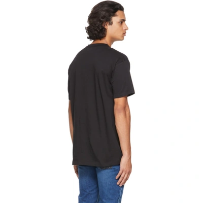 Shop Versace Jeans Couture Black Regalia Print Panel T-shirt In E899 Nero