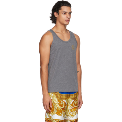 Shop Versace Grey Medusa Tank Top In A1738 Grey