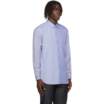 Shop Comme Des Garçons Shirt Blue Striped Forever Shirt In 2 Shirt Mix