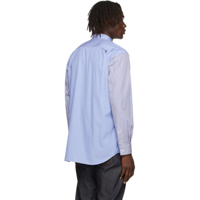 Shop Comme Des Garçons Shirt Blue Striped Forever Shirt In 2 Shirt Mix