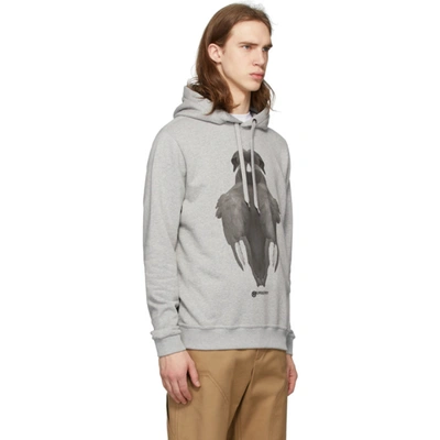 Burberry, Shirts, Burberry Logo Graphic Print Hoodie In Pale Grey Melange