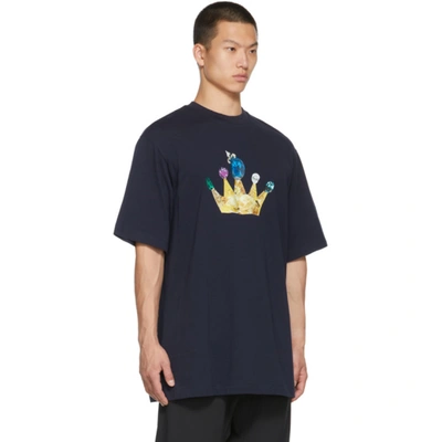 Shop Jerih Navy Gold Crown T-shirt