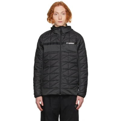 Shop Adidas Originals Black Insulated Terrex Hybrid Jacket