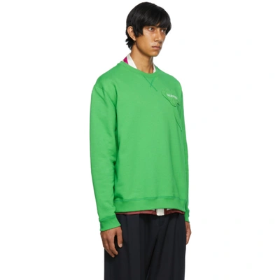 Shop Valentino Green Garden Sweatshirt In I92 Verde/fiore Verd