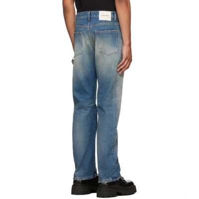 Shop Heron Preston Blue Hammer Holder Jeans