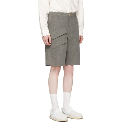 Shop Jacquemus Grey 'le Short Colza' Shorts In Dark Grey