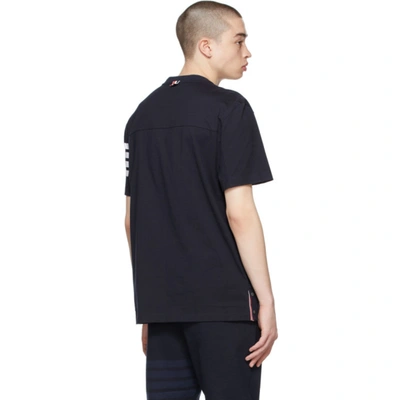 Shop Thom Browne Navy Engineered 4-bar T-shirt In 415 Navy