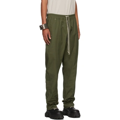Shop Rick Owens Green Bela Trousers In 15 Green