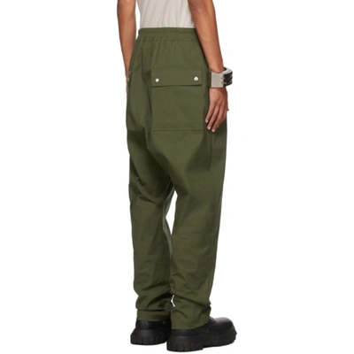 Shop Rick Owens Green Bela Trousers In 15 Green