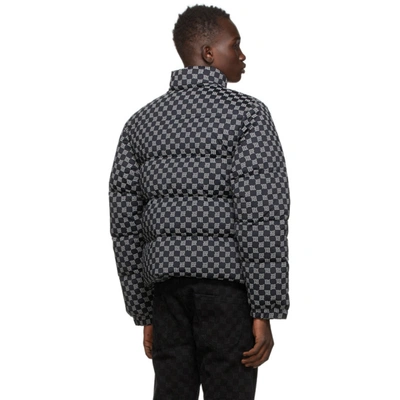 Shop Misbhv Black Reflective Monogram Jacket In Mlc