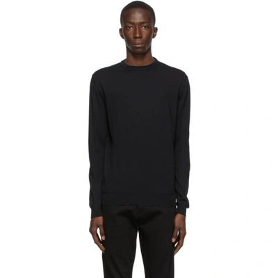 Shop Ermenegildo Zegna Black Cashmere Sweater In K09 Black