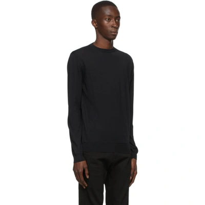 Shop Ermenegildo Zegna Black Cashmere Sweater In K09 Black