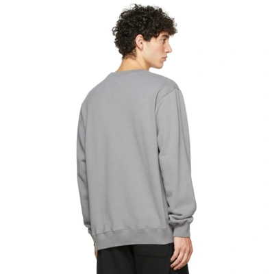 Shop Undercover Grey 'u' Sweatshirt In Blue Grey