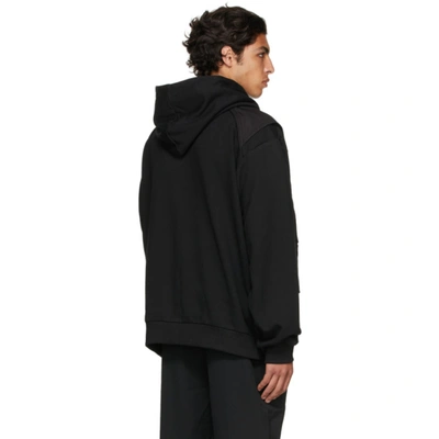 Shop Juunj Black Layered Vest Hoodie In 5 Black
