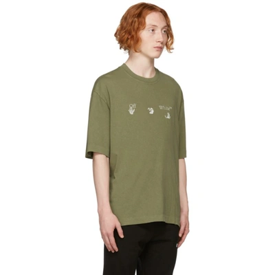 Off-White: Khaki Vintage Logo T-Shirt