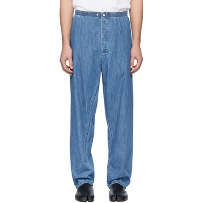 Shop Maison Margiela Blue Denim Pyjama Jeans In 468 Medindi