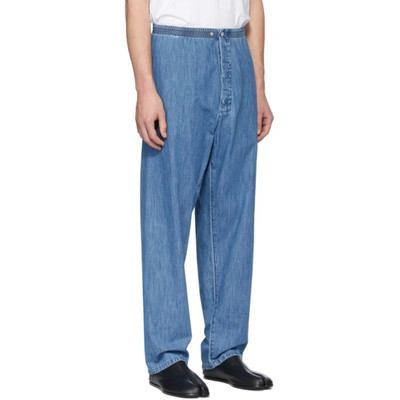 Shop Maison Margiela Blue Denim Pyjama Jeans In 468 Medindi